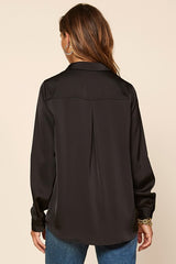 Satin Button Down Shirt