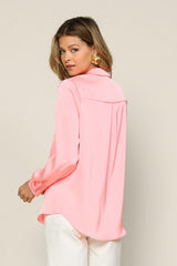 Satin Button Down Shirt