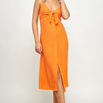 Button Down Cami Dress - Orange