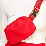 Solid Colored Fanny Pack - Red