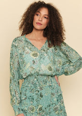 Smocked Bottom Peasant Blouse