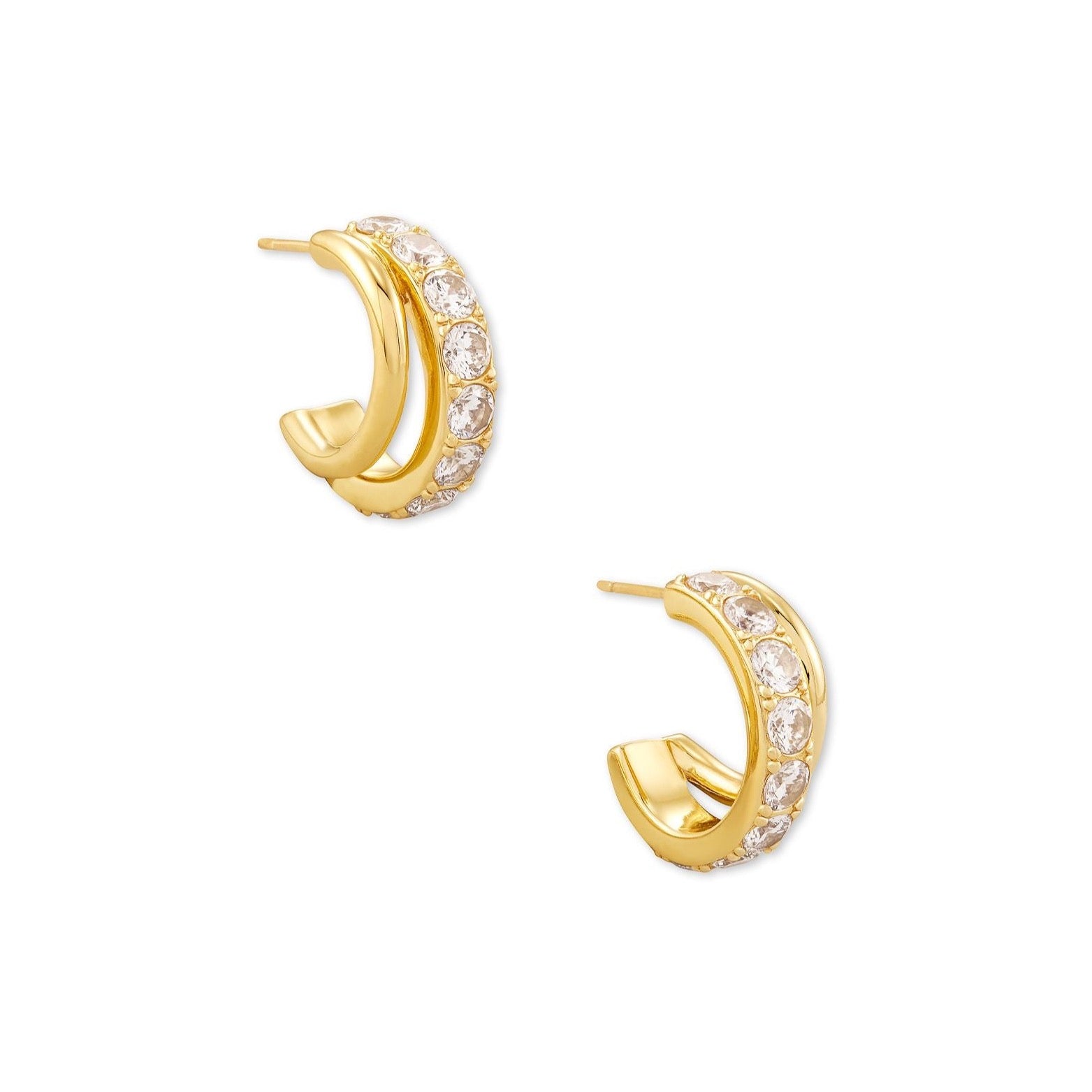 Livy Huggie Earrings - Gold Metal