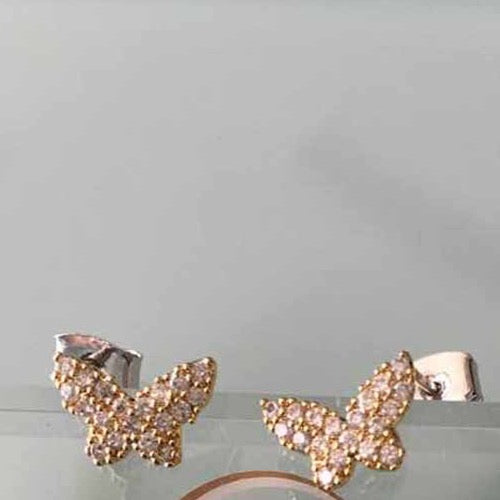 Papillion Stud Earrings - Gold