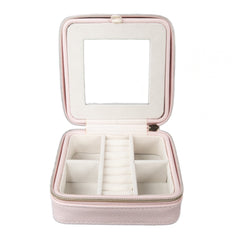 Leah Travel Jewelry Case - Pale Pink 2
