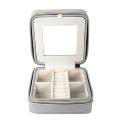 Leah Travel Jewelry Case - Light Grey 2