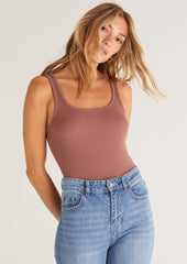 Audrey Rib Tank - Whipped Mocha