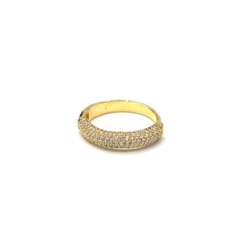 Lauren Adjustable Ring - Gold Clear