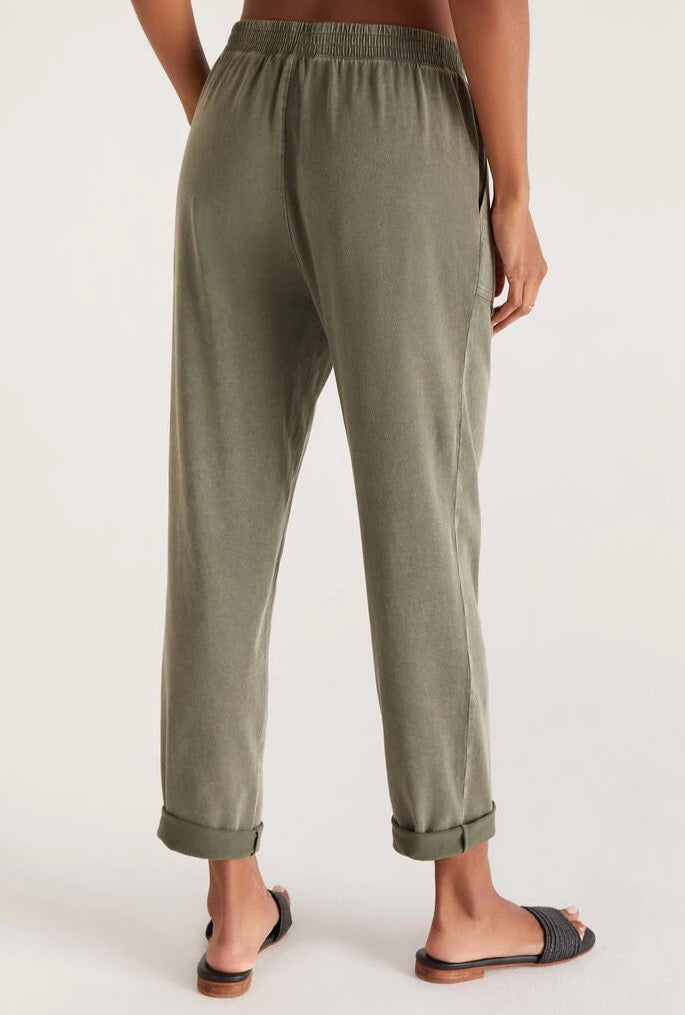 Kendall Jersey Pant - Dusty Olive