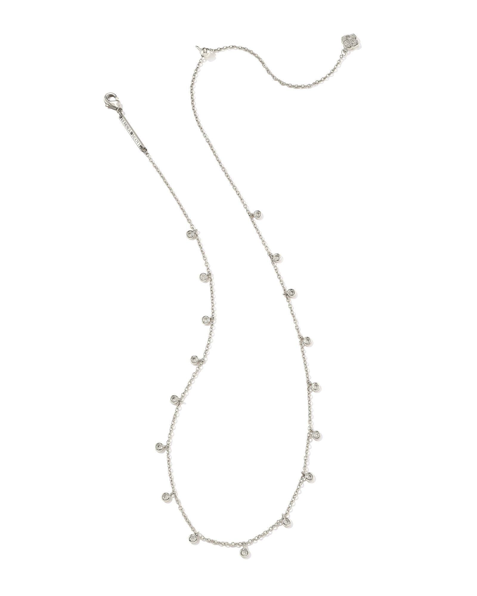 Amelia Chain Necklace - Rhod Metal