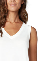 Sleeveless V-Neck Knit Tee