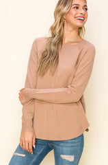 Basic Boat Neck High Low Sweater