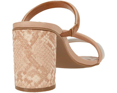 Strappy Snake Block Heel