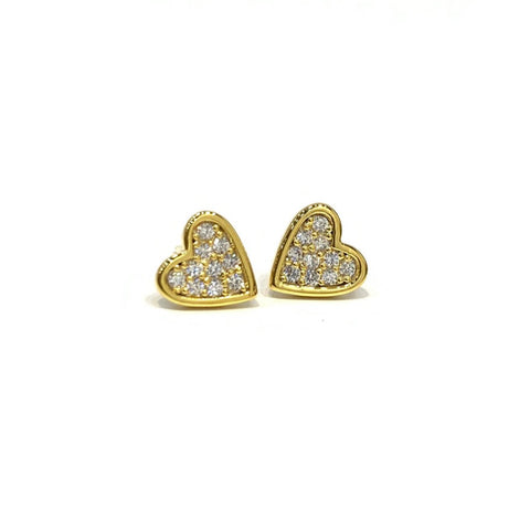 Mi Amore Stud Earrings - Gold