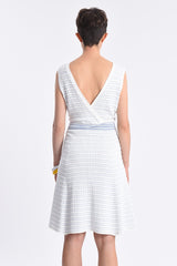 Stretch Knit Fit & Flare Dress
