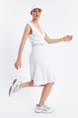 Stretch Knit Fit & Flare Dress