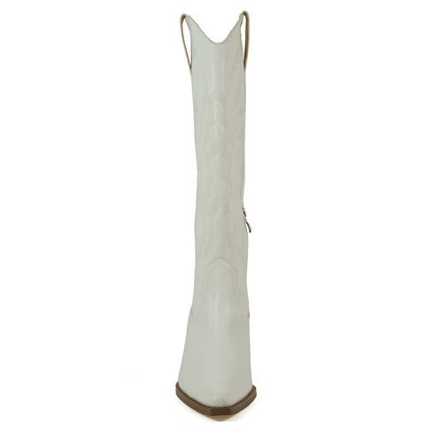 Brandy Embossed Cowboy Boots