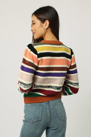 Madison Striped Crew Neck Sweater