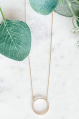 CZ Circle Dainty Necklace