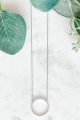 CZ Circle Dainty Necklace