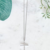 CZ Large Cross Necklace