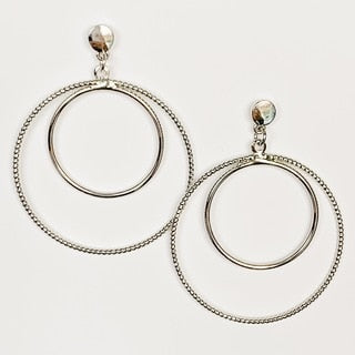 Double Circle Dangle Earrings