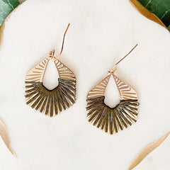 Thread-Wrapped Gold Dangle Earrings