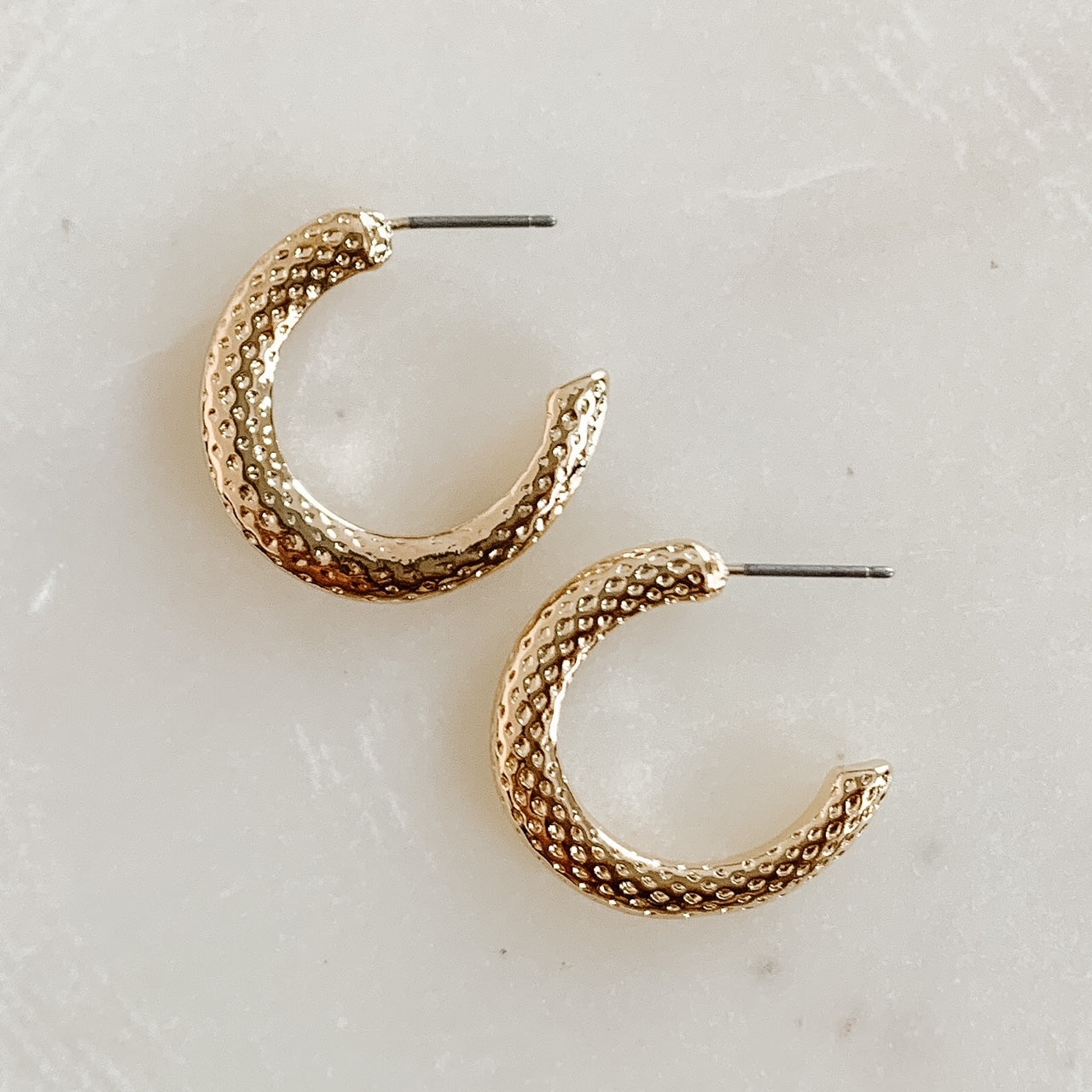 1" Hoop Earrings - Gold