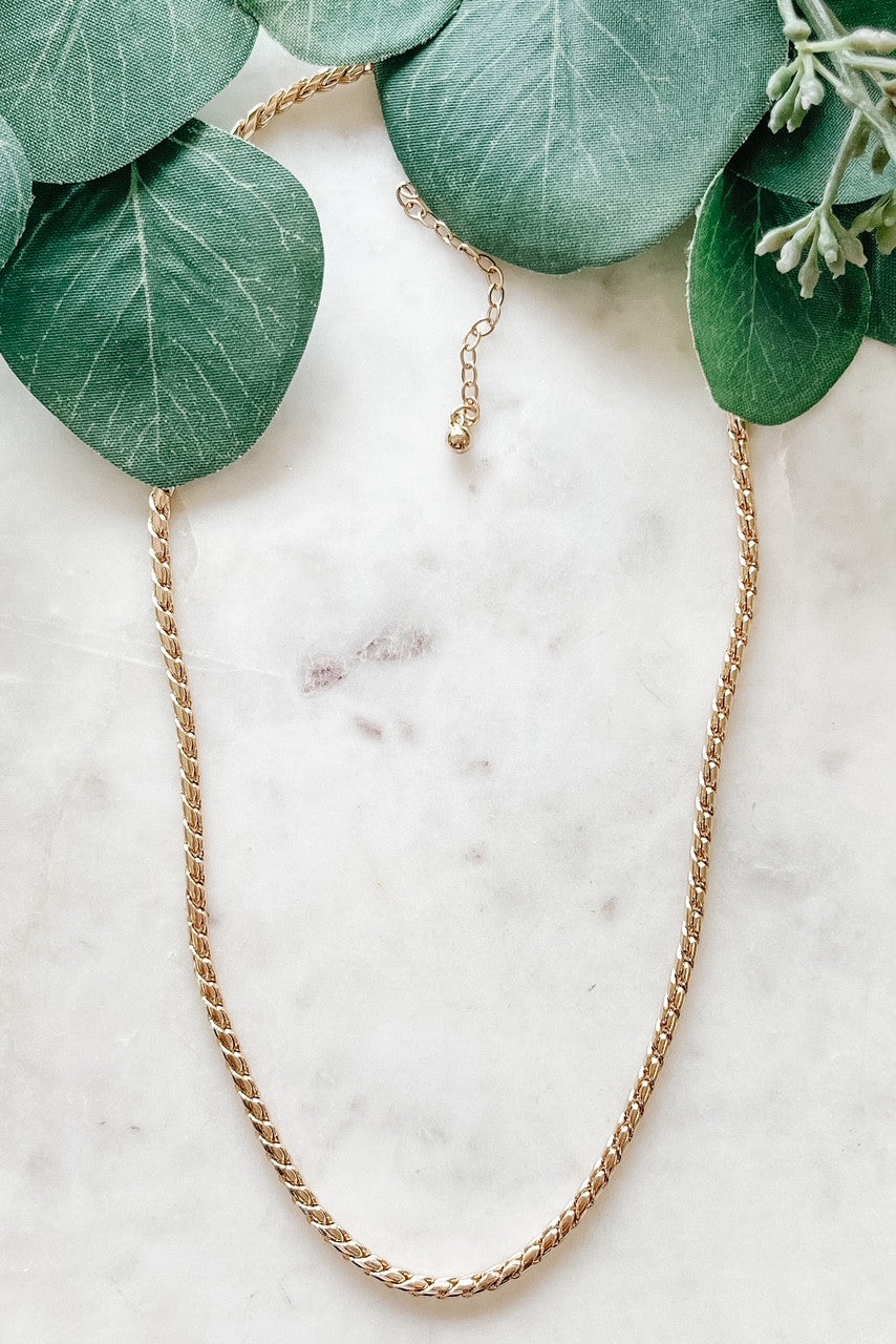 Twisted Brass Necklace