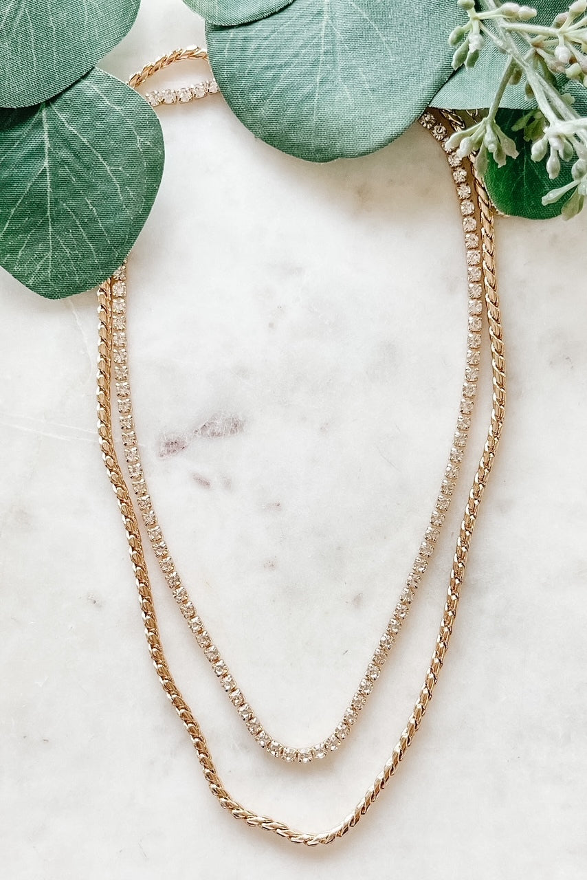 Pave Layered Necklace