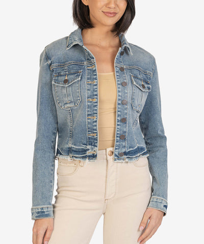 Kara Jacket With Frayed Hem