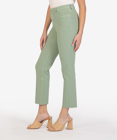 Reese High Rise Ankle Straight Raw Hem