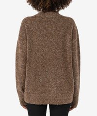 Addie Button Front Cardigan - Brown
