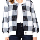 Button Front Sweater Bomber