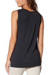 Sleeveless V-Neck Knit Tee
