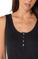 Button Front Henley Tank
