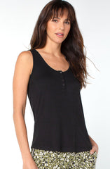 Button Front Henley Tank