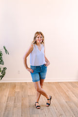 Marley Girlfriend Short Roll Hem 10/7"