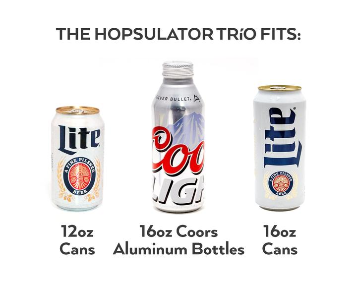 BruMate Hopsulator TRiO, 3-in-1 can-cooler - 16oz/12oz Cans