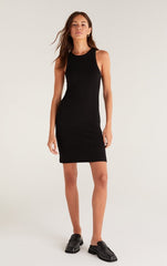 Carolina Rib Mini Dress - Black