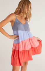 Amalfi Colorblock Mini Dress - Bluebird