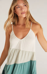 Amalfi Colorblock Mini Dress - Matcha