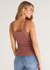 Audrey Rib Tank - Whipped Mocha