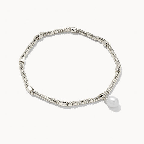 Lindsay Stretch Bracelet - Rhodium 