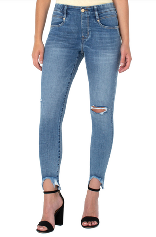 Gia Glider Curved Fray Hem 28"