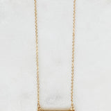 Dainty Necklace With Pave Bar