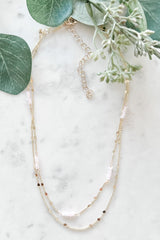 Dainty Two Layer Beaded Necklace