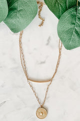 Two-Layer Coin Pendant Necklace