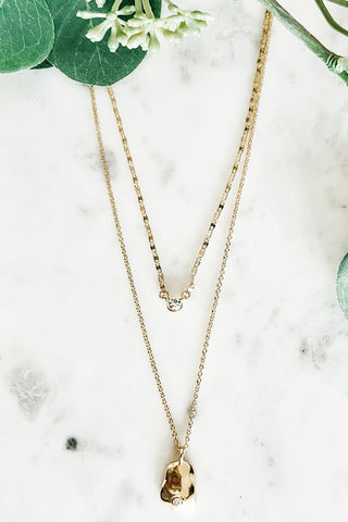 Two-Layer Charm Necklace - Gold