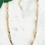 Chevron Link Chain Necklace - Gold