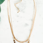 Two-Layer Gold Bead Necklace - Gold
